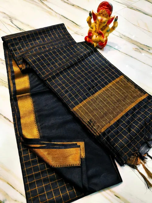 Authentic Mangalagiri Silk with Fine Handloom Weaving & Rich Texture